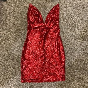Sexy red sequin dress Size Small.